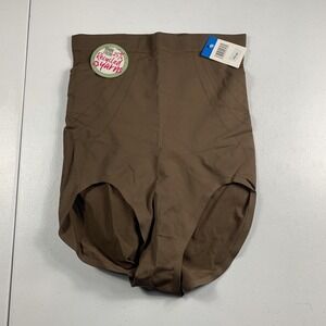 Maidenform Women's High Waisted Brief‎ XL Brown Feel Good Fashion Shapewear NWT